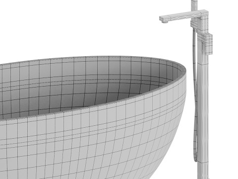 ABBER Kristall AT9702Amethyst washbasin 3D Model