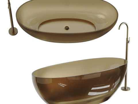 ABBER Kristall AT9703Amber washbasin Modelo 3D