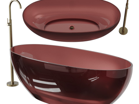 ABBER Kristall AT9703Amber washbasin Modelo 3D