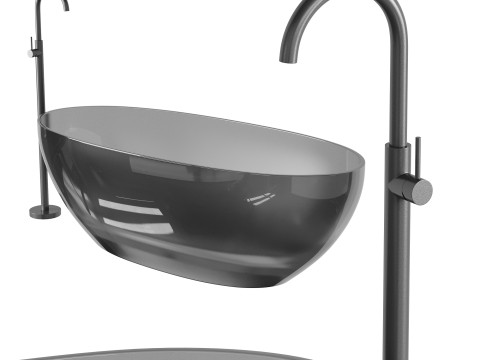 ABBER Kristall AT9703Amber washbasin Modelo 3D
