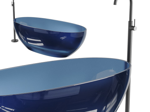 ABBER Kristall AT9703Amber washbasin Modelo 3D
