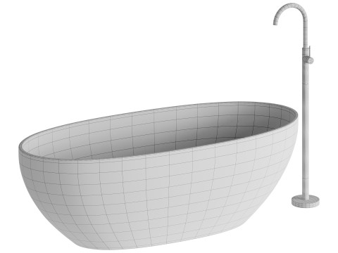 ABBER Kristall AT9703Amber washbasin Modelo 3D