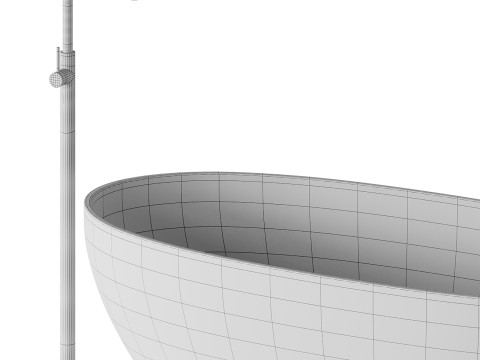 ABBER Kristall AT9703Amber washbasin Modelo 3D