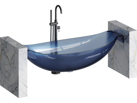 ABBER Kristall AT9704Rubin washbasin Modello 3D