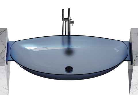 ABBER Kristall AT9704Rubin washbasin Modello 3D