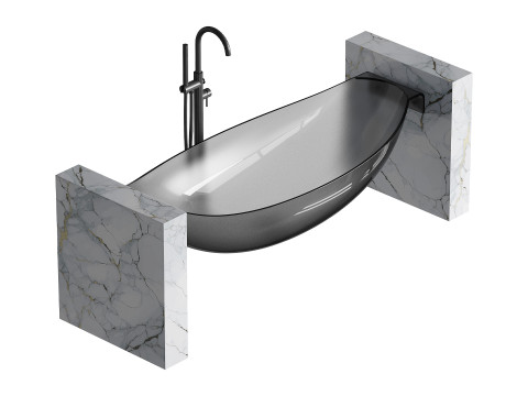 ABBER Kristall AT9704Rubin washbasin Modello 3D