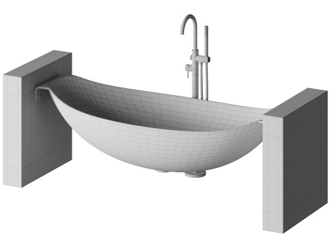 ABBER Kristall AT9704Rubin washbasin Modello 3D