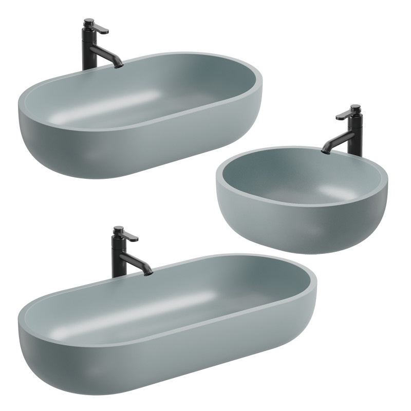Acquabella ECHO Washbasin 3D 模型 .c4d .max .obj .3ds .fbx .stl .blend