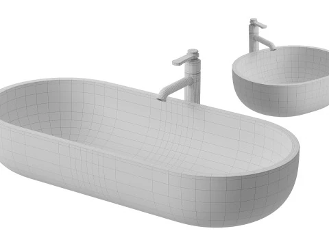 Lavabo Acquabella ECHO Modello 3D