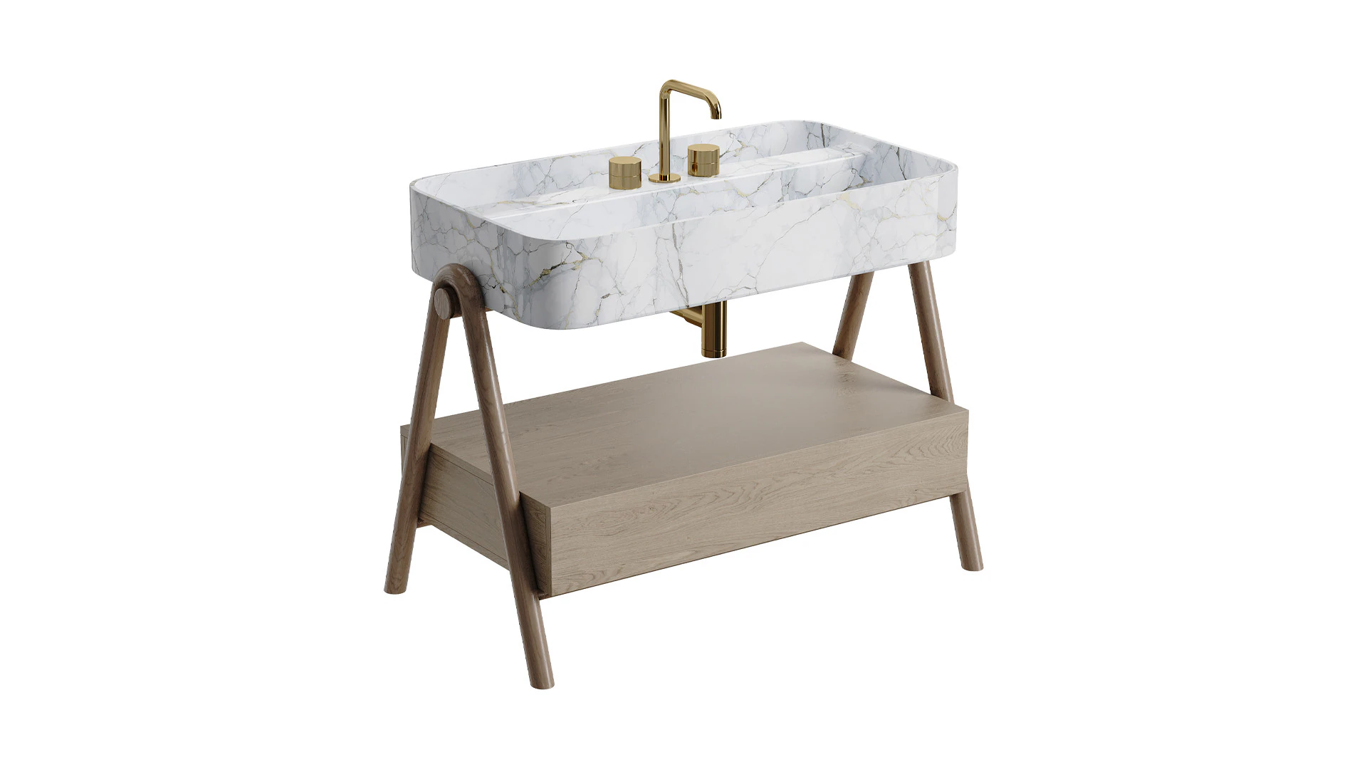 Artceram BROOKLYN Washbasin 3D Model .c4d .max .obj .3ds .fbx .stl .blend 