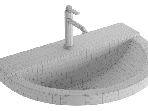 AXA One Washbasin 3D Model