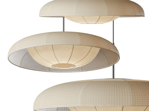 Baho Art Fabric Pendant Light Lampshade Modello 3D
