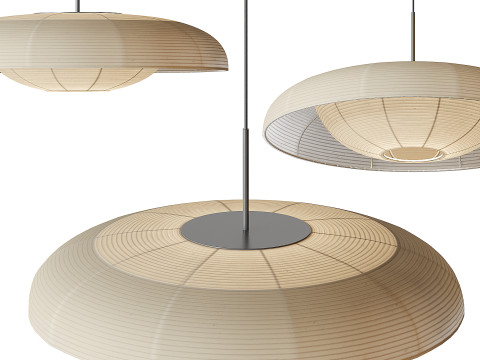 Baho Art Fabric Pendant Light Lampshade 3D मॉडल