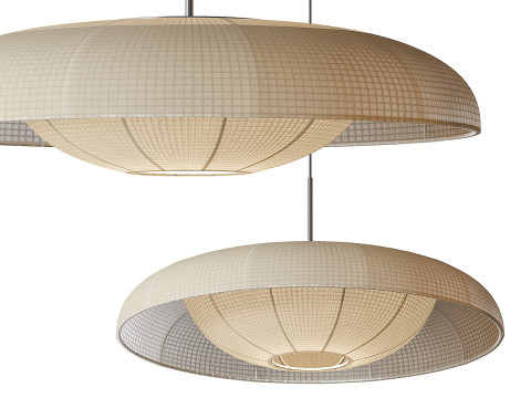 Baho Art Fabric Pendant Light Lampshade 3D मॉडल