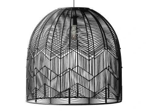 Basket Rattan Pendant Light Shades 3D Model