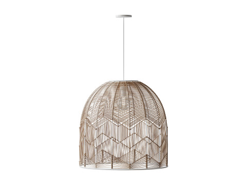 Basket Rattan Pendant Light Shades 3D मॉडल