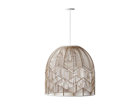 Basket Rattan Pendant Light Shades 3D Model