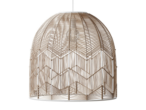 Basket Rattan Pendant Light Shades 3D मॉडल