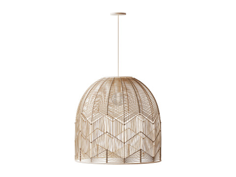 Basket Rattan Pendant Light Shades 3D मॉडल