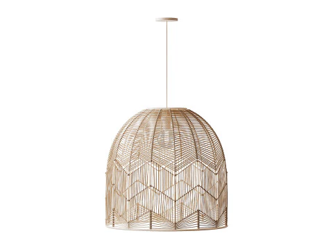 Basket Rattan Pendant Light Shades 3D Model