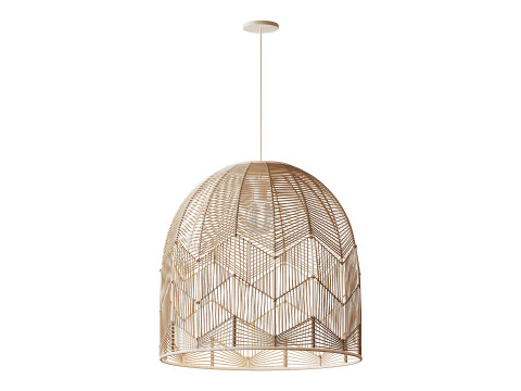 Basket Rattan Pendant Light Shades 3D मॉडल