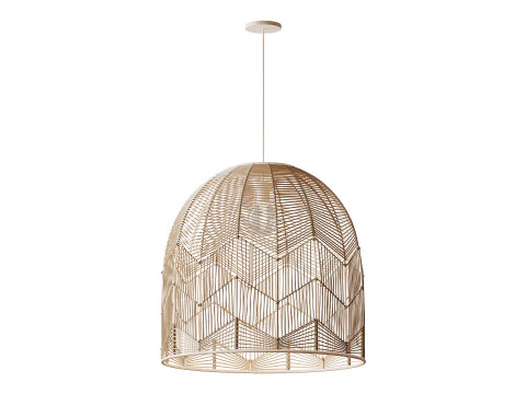 Basket Rattan Pendant Light Shades 3D Model