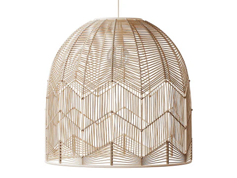 Basket Rattan Pendant Light Shades 3D Model