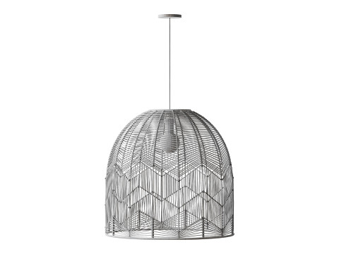 Basket Rattan Pendant Light Shades 3D मॉडल