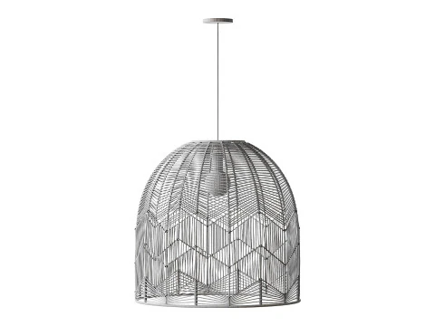 Basket Rattan Pendant Light Shades 3D Model