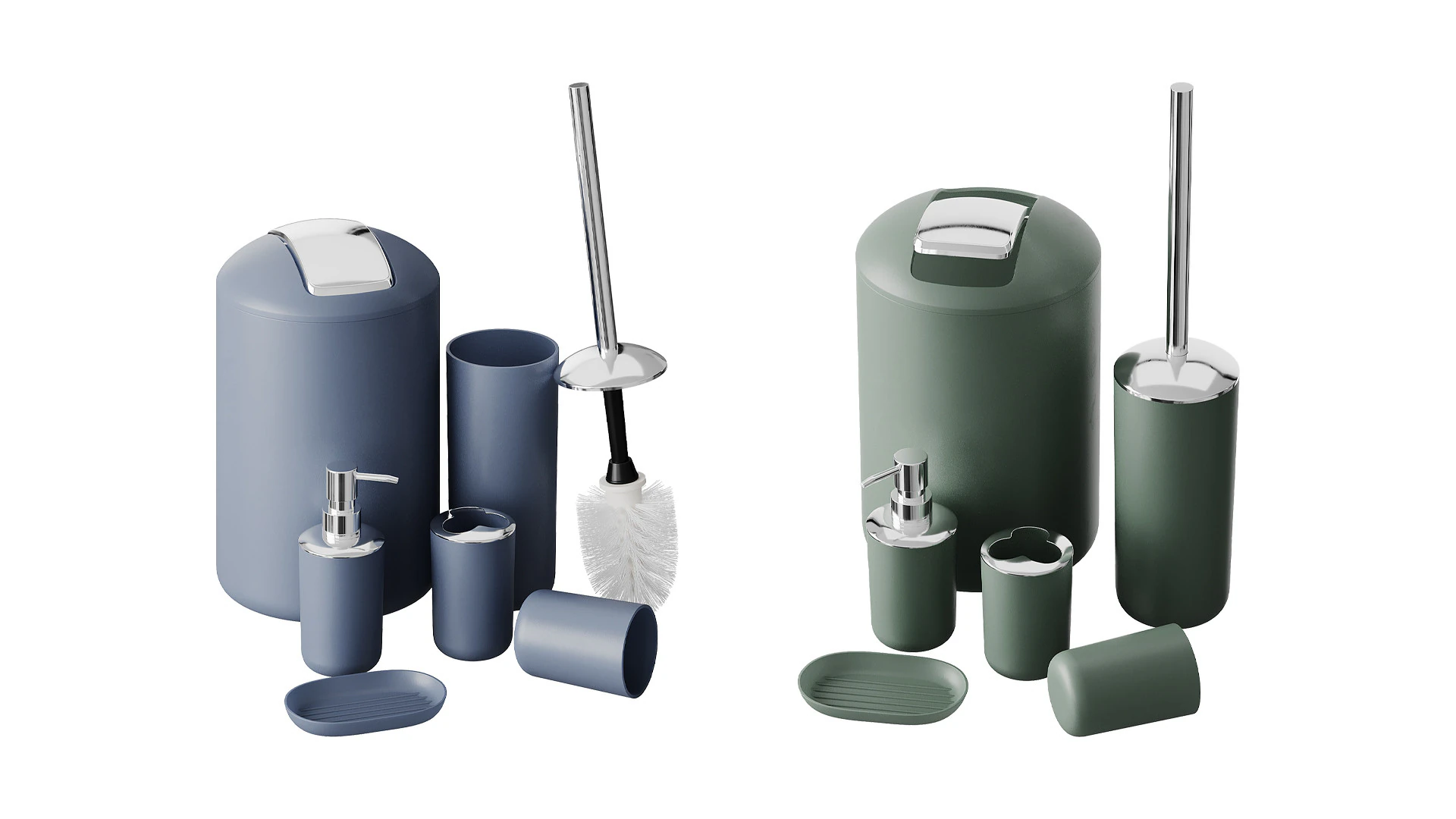 욕실 액세서리 세트 3D 모델 .c4d .max .obj .3ds .fbx .stl .blend 