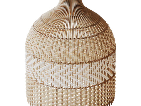 Contemporist Rattan Pendant Light Woven Light Fixture 3D मॉडल