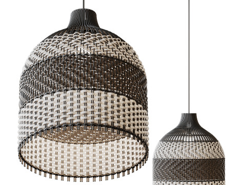 Contemporist Rattan Pendant Light Woven Light Fixture 3D मॉडल