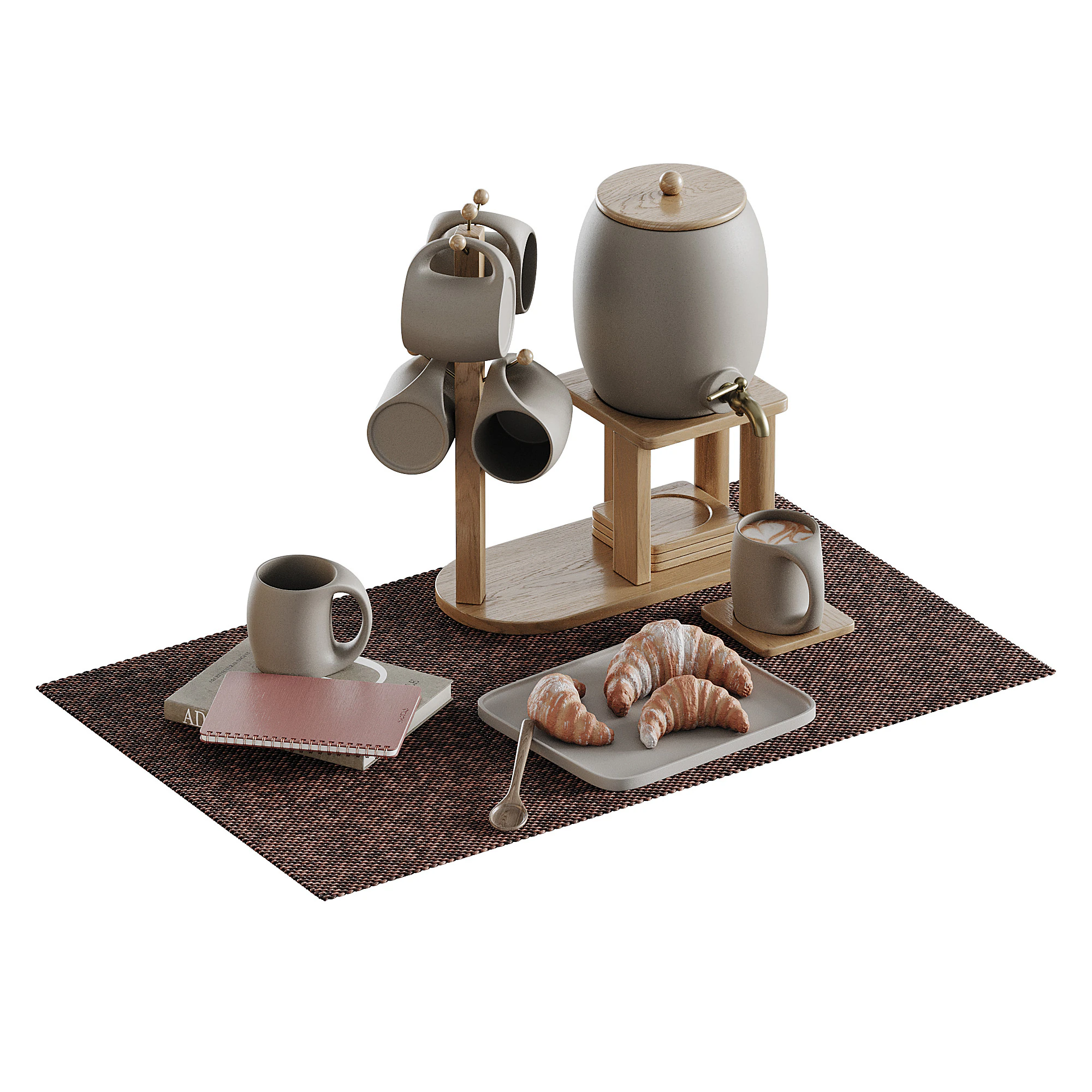 Decorative set 04 3D Model .c4d .max .obj .3ds .fbx .stl .blend 