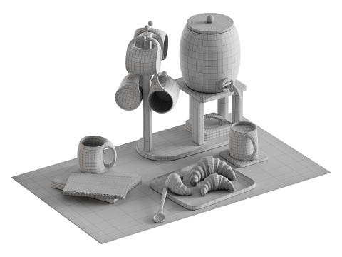 Decorative set 04 3D 모델