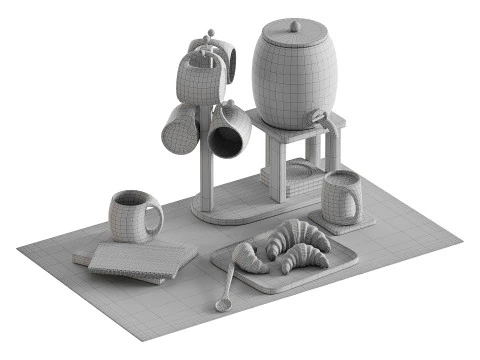 Decorative set 04 3D Model