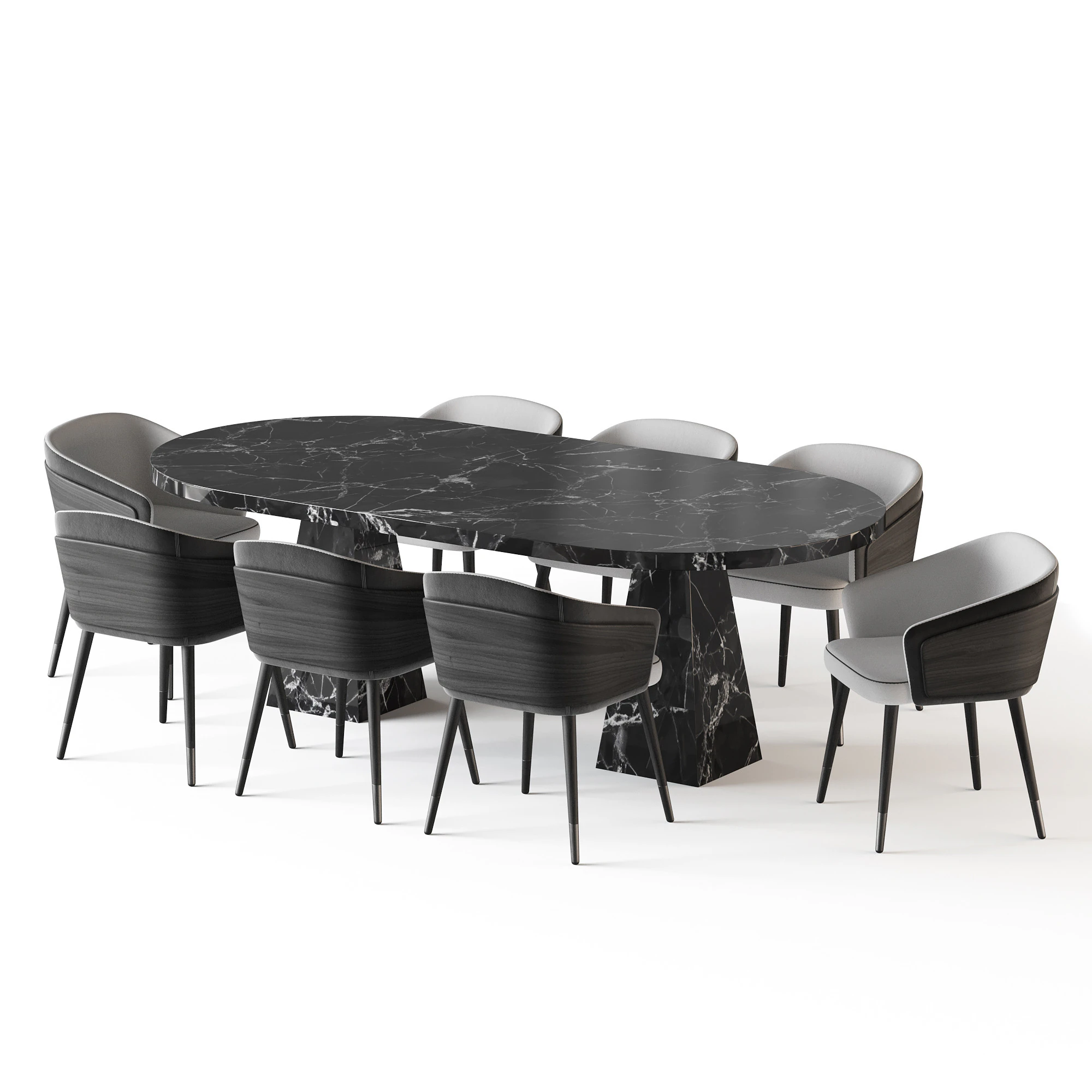 Dining table Melbrun 2 3D Model .c4d .max .obj .3ds .fbx .stl .blend 