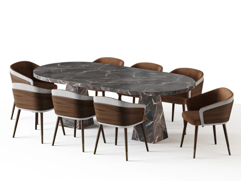 Dining table Melbrun 2 3D Model