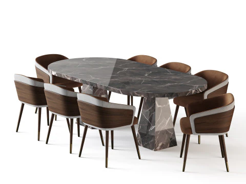 Dining table Melbrun 2 3D Model
