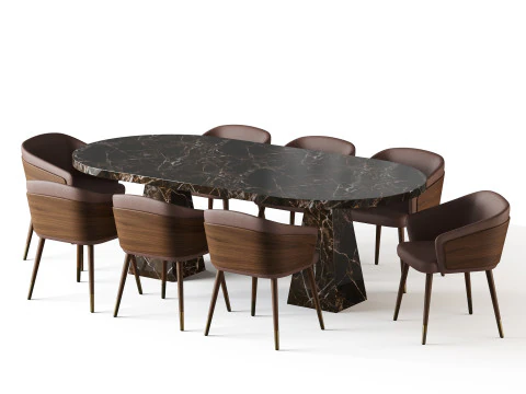 Dining table Melbrun 2 3D Model