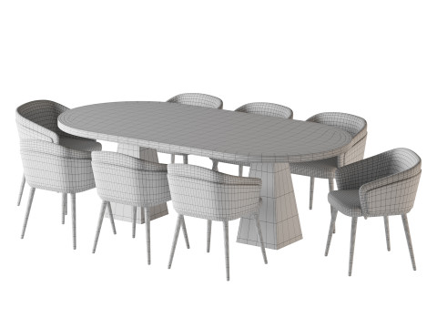 Dining table Melbrun 2 Modèle 3D