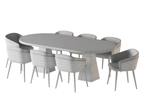 Dining table Melbrun 2 3D Model