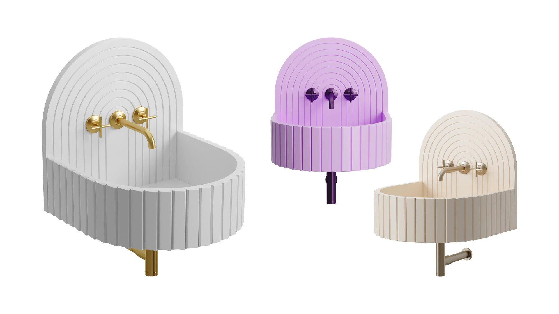 Formed BRON Washbasin 3D Model .c4d .max .obj .3ds .fbx .stl .blend 