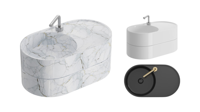 GALASSIA T65 Washbasin 3D 모델 .c4d .max .obj .3ds .fbx .stl .blend 