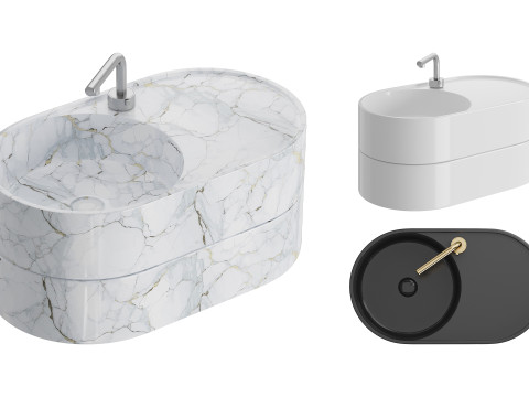 GALASSIA T65 Washbasin 3D Model