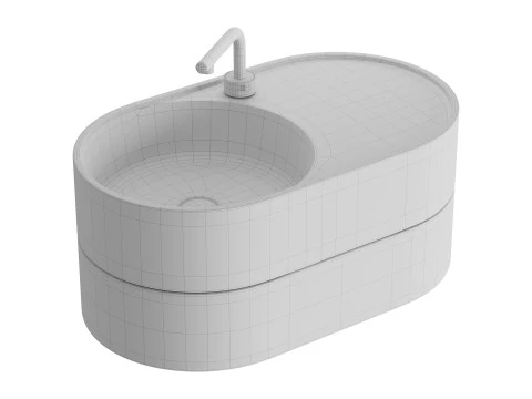 GALASSIA T65 Washbasin 3D Model