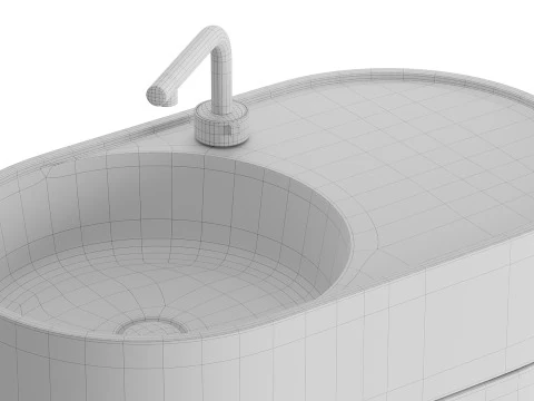GALASSIA T65 Washbasin 3D Model