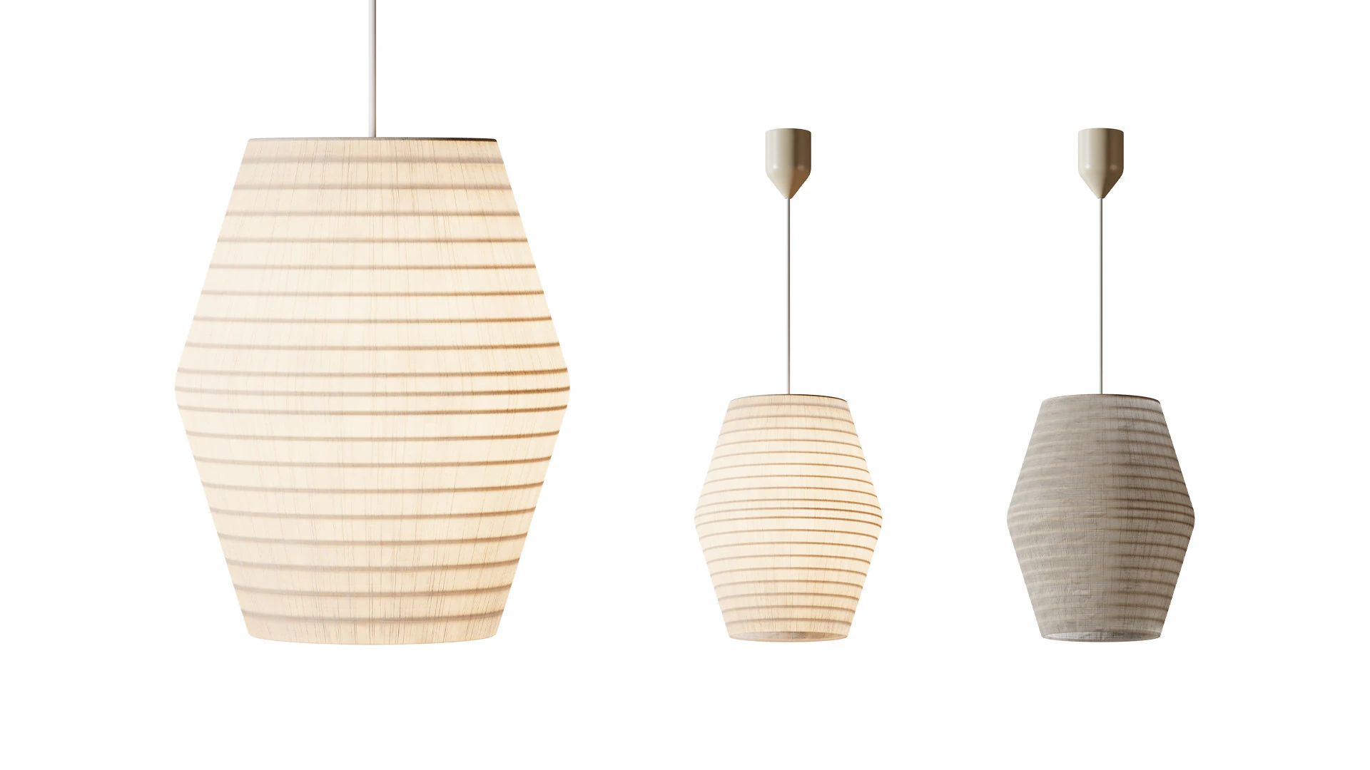 Gifu Lantern Pendant light 3D Model .c4d .max .obj .3ds .fbx .stl .blend