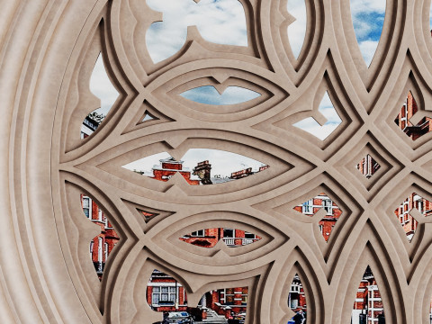Gothic Window 01 3D 模型