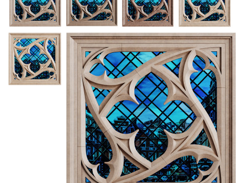 Gothic Window 02 3D Модель