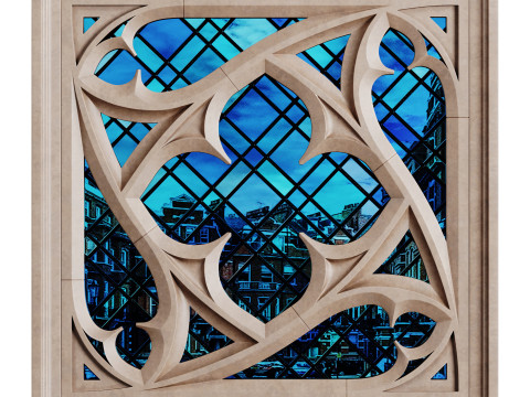 Gothic Window 02 Modelo 3D